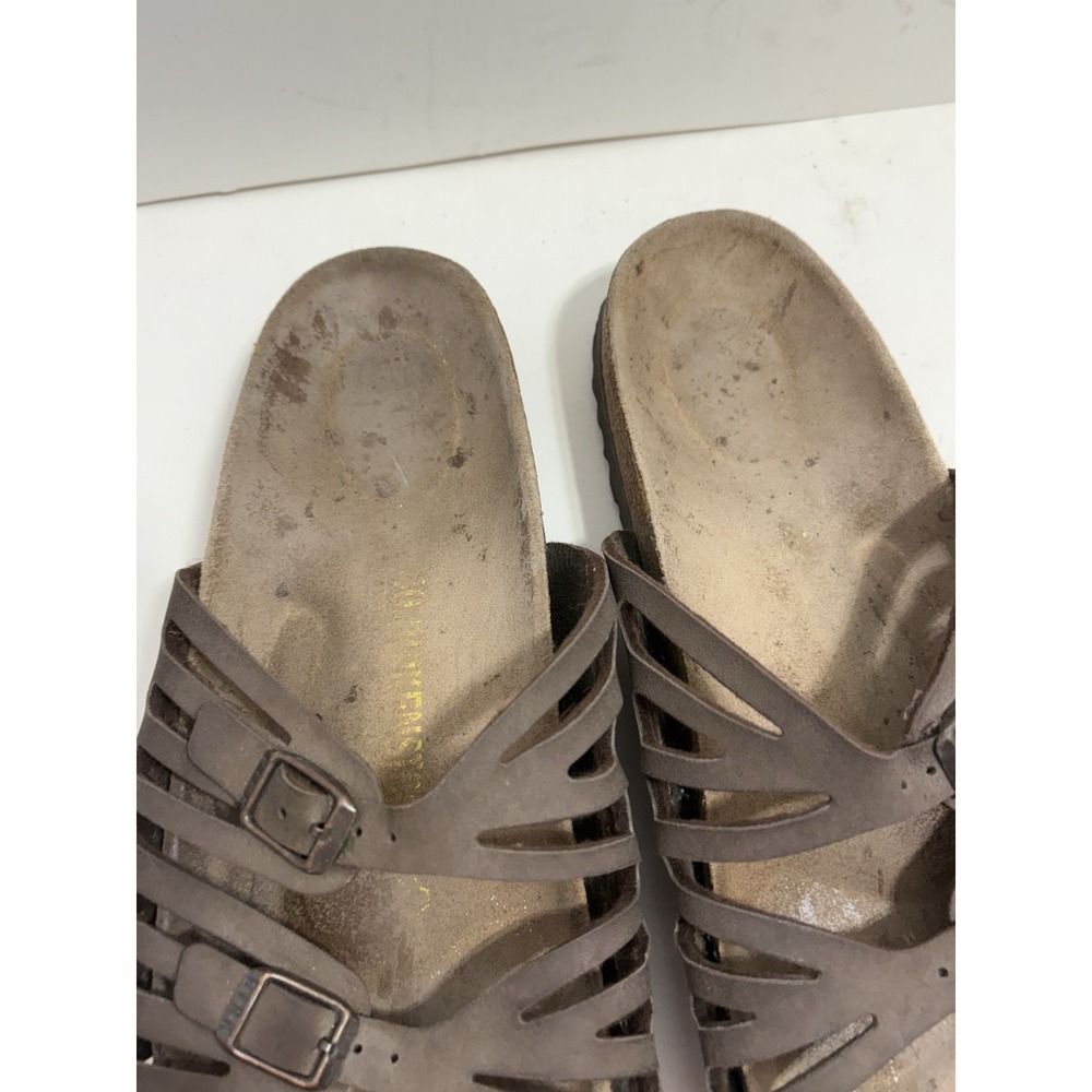 Birkenstock Granada Brown Leather Soft Footbed Sandals Women's Size 40 9, 9.5 - Picture 3 of 5